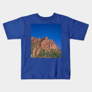 Blue Sky, Red Rocks, Evergreens Kids T-Shirt